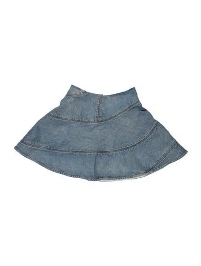 Pre-owned Alaïa Mini Skirt In Blue