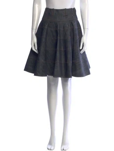 Pre-owned Alaïa Mini Skirt In Blue
