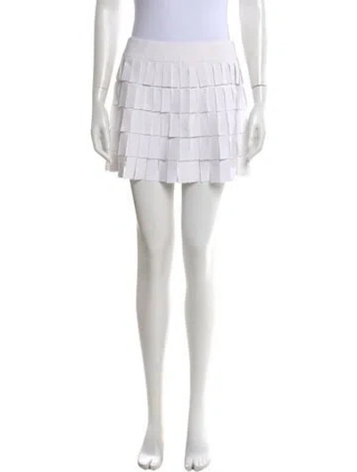 Pre-owned Alaïa Mini Skirt In Gray