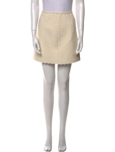 Pre-owned Alaïa Mini Skirt In Neutral