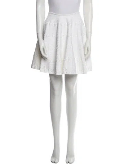 Pre-owned Alaïa Mini Skirt In Neutral