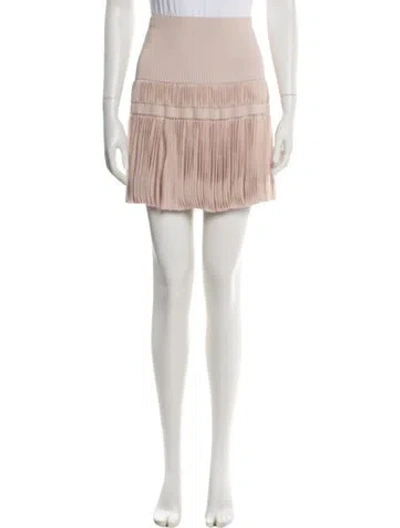 Pre-owned Alaïa Mini Skirt In Neutral