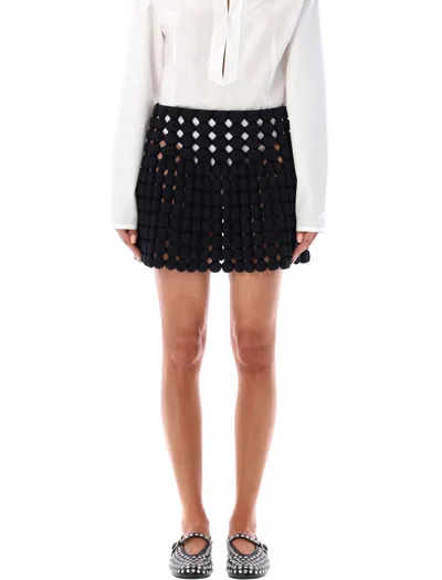 Alaïa Mini Skirt Tech Crochet In Black