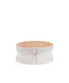 Alaïa Miniature Rivet Geometric Pattern Belt In White