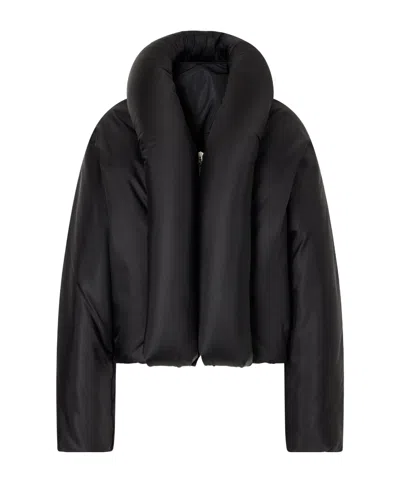 Alaïa Minimal Cropped Down Jacket In Black