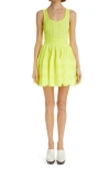 ALAÏA MIXED STITCH SLEEVELESS SKATER DRESS