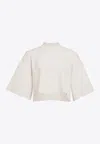 Alaïa Cropped Cotton Blend Top