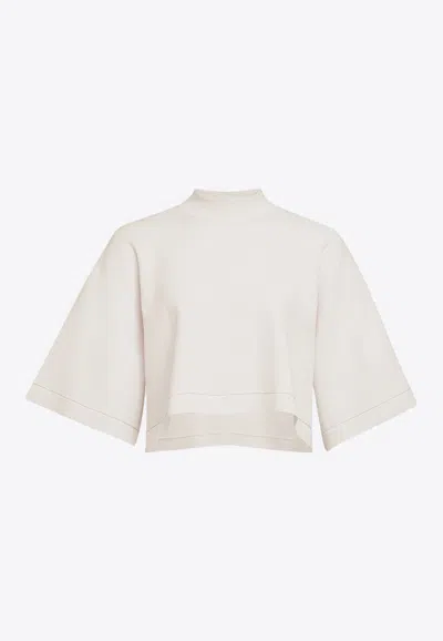 Alaïa Mock-neck Cropped T-shirt