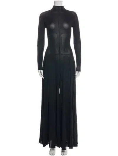 Pre-owned Alaïa Mock Neck Jumpsuit W/ Tags In Black