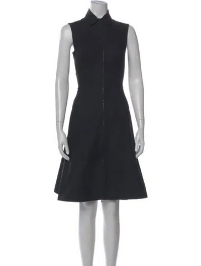 Pre-owned Alaïa Mock Neck Mini Dress In Black