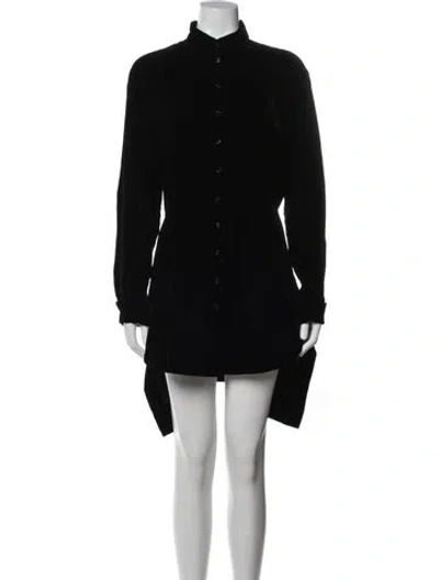 Pre-owned Alaïa Mock Neck Mini Dress In Black