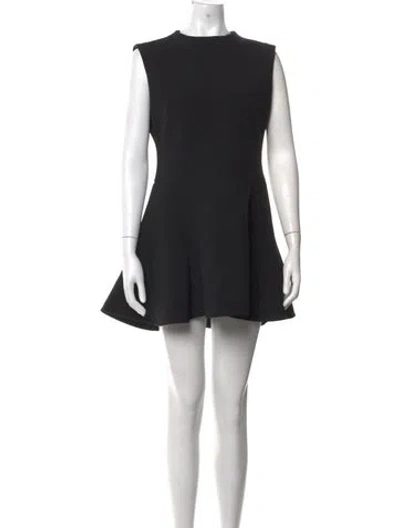 Pre-owned Alaïa Mock Neck Mini Dress In Black