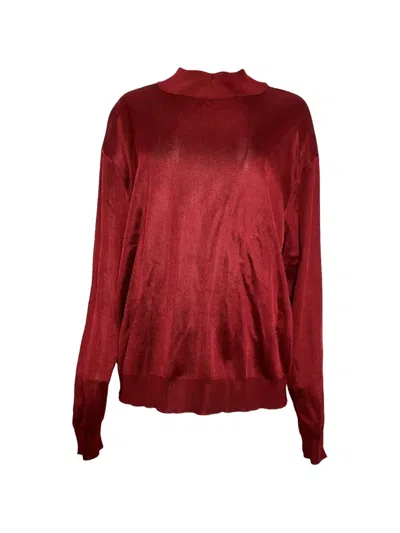 Pre-owned Alaïa Mock-neck Sweater In Red