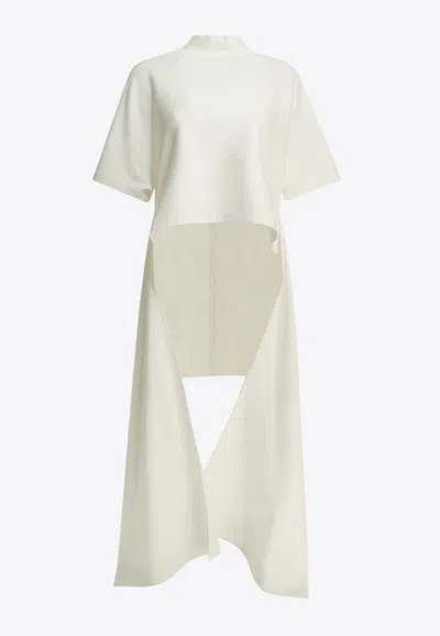 Alaïa Alaia Asymmetrical Mock Neck T-shirt In White