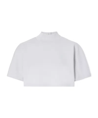 Alaïa Mock-neck Cropped Top In White