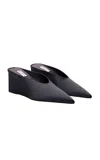Alaïa Alaia Black Velvet Cube-heeled Mule Women In Black