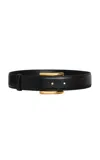 Alaïa Alaia Women Curved Leather Belt In Black