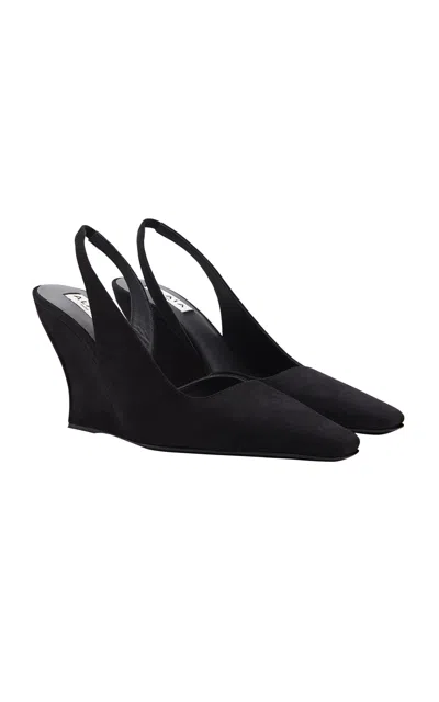 ALAÏA ALAÏA WAVE SUEDE SLINGBACK PUMPS