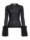 Alaïa Alaia Women Ruffled Sweater In Black