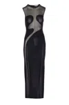 Alaïa Womens Noir Alaia Molded Sleeveless Woven Maxi Dress In Black