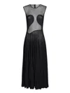 Alaïa Paneled Maxi Dress In Black