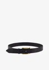 Alaïa Alaia Women Curved Leather Belt In Black