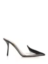 Alaïa Mule In Patent Leather And Pvc Pumps Black In Black