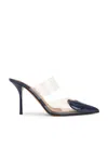 Alaïa Le Caur 90 Pu And Patent-leather Mules In Noir