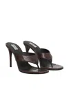 Alaïa Brown Thong Elaphe Leather Mule Sandals