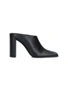 Alaïa Leather Square-toe Mules In Blue