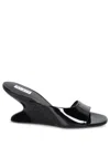 Alaïa Mules Wedge 75 Black Sandals In Black