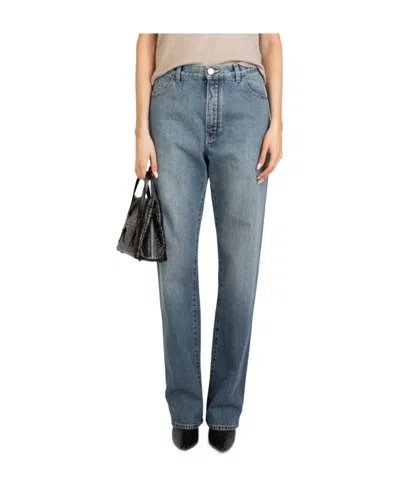 Alaïa Multi-pocket Denim Trousers In Blue