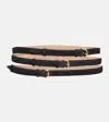 Alaïa Multi Slim Leather Belt In Black