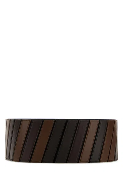 Alaïa Multicolor Leather Belt In Brown