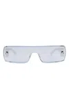 Alaïa Logo Rectangular Sunglasses In Gray