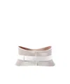 Alaïa Neo Bustier Laser-cut Leather Belt In White