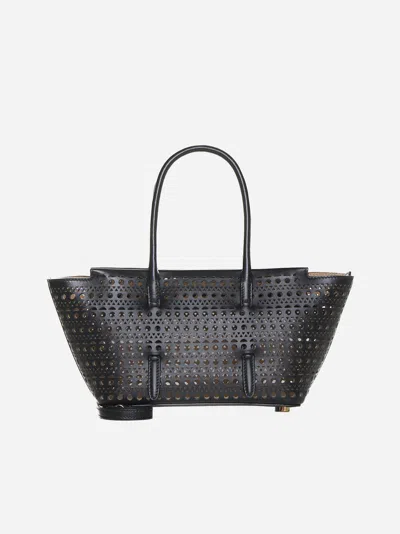 Alaïa Neo Mina 20 Vienne Leather Bag In Black