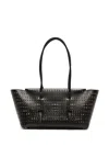 Alaïa Neo Mina 20 Perforated Top-handle Bag In Leather In Black