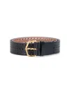 Alaïa Neo Vienne Black Leather Belt In Black  