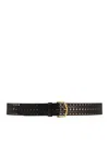 Alaïa Neo Vienne Black Leather Belt In Black