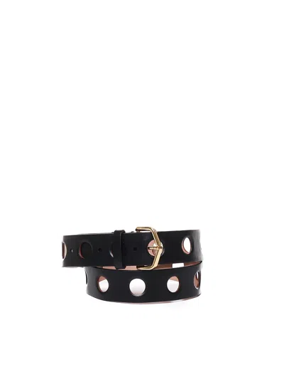 Alaïa Neo Vienne Belt In Calfskin In Black