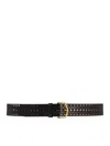 Alaïa Neo Vienne Black Leather Belt In Noir