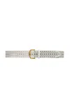 Alaïa Neo Vienne Leather Belt In White