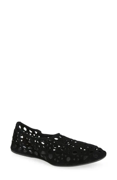Alaïa Neo Vienne Perforated Ballet Flat In Black