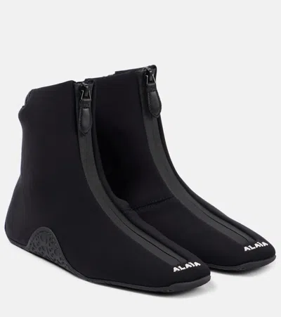 Alaïa Neoprene Sneakers In Black