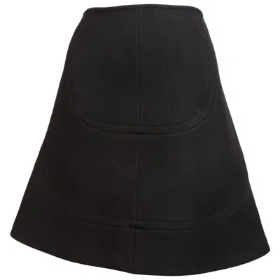 Pre-owned Alaïa New 2008 Azzedine Alaia Black Wool A-line Runway Skirt With Tags
