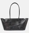 Alaïa Neo Mina 20 Perforated Top-handle Bag In Leather In Black