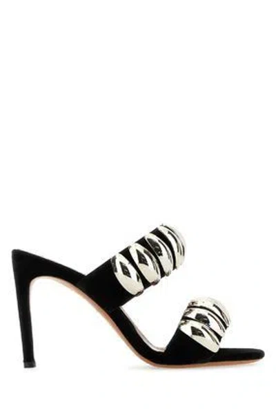Alaïa Noir Flat Sandals For Women