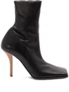 Alaïa Alaia Noir Leather Ankle Boots 90 In Multi