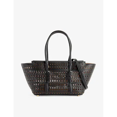 Alaïa Alaia Noir Vienne Mina 20 Cut-out Leather Top-handle Bag